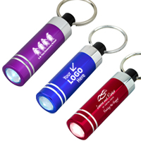 Mini Aluminum LED Light With Key Ring